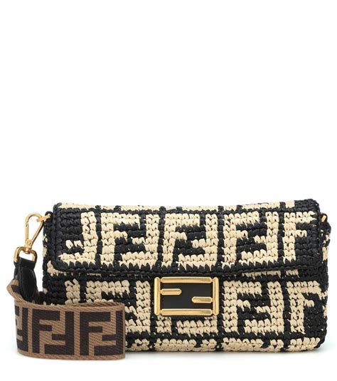 fendi baguette raffia bag|handbags with raffia bag.